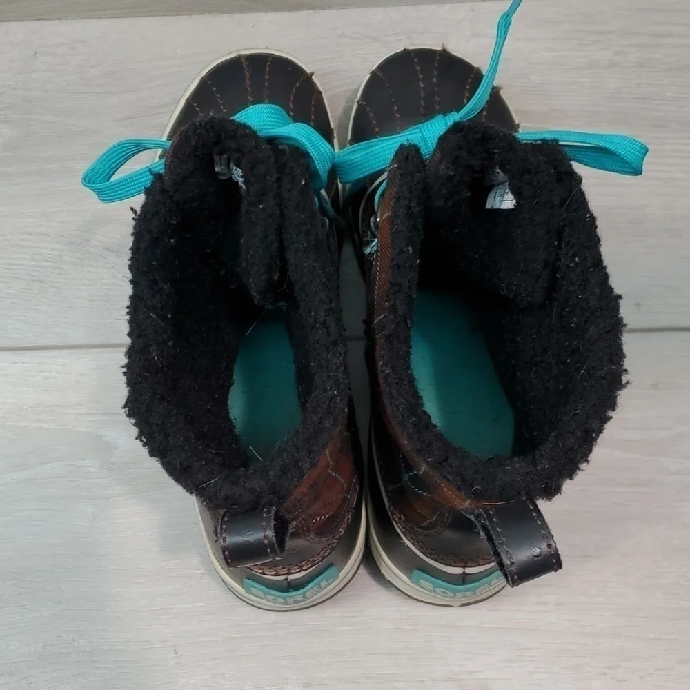 Sorel Youth Big Girls Ankle Rubber Duck Boots shoes sz 4